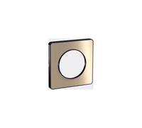 Plaque de couverture - Schneider Electric - Odace - 1 Poste - Bronze Brossé - Liseré Anthracite