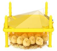 Plaque de couveuse pour poussins, 35,6 x 27,9 cm, plaque chauffante réglable en température et en hauteur pour poulet avec cône anti-perchis, chauffage de poulailler facile à nettoyer pour jusqu'à 18