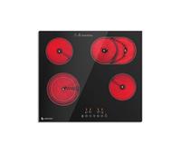 Plaque induction vitrocéramique 7200W, plaque de cuisson 4 feux, 9 niveaux de puissance, minuterie 1-99 minutes