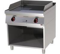 Plaque de cuisson 71x65 électrique chromée combinée avec soubassement 400 V FTHRC 90/80 E Redfox