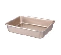Plaque de Cuisson à Gâteau Rectangulaire Antiadhésif en Acier au Carbone | Pâtisserie Professionnelle, Restaurant, Nettoyage Facile, Format Lourd, Teinte Or, Usage Quotidien