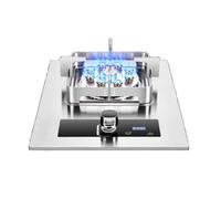 Plaque De Cuisson À Gaz, 1 Cuisinière À Gaz Avec Minuterie De 8,5 KW Et Brûleurs À Double Usage Intégrés, Cuisinière À Gaz À Feu Féroce À 9 Cavités NG/GPL, For La Maison, Le Camping Et L'extérieur(LPG