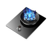 Plaque De Cuisson À Gaz 1 Feu, Plaque De Cuisson En Verre Noir Avec Supports En Fonte, Protection Anti-extinction, Convertible GN/GPL For Cuisine(NG)