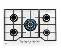 Plaque de cuisson à gaz 5 brûleurs 75 cm blanche - ELECTROLUX - KGG75362W - Avant - Gaz - Blanc