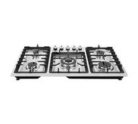 Plaque de cuisson à gaz, 5 feux, en acier inoxydable, encastrable, pour les ménages, gaz naturel, ustensiles de cuisine avec un bouton rotatif pour les ménages et les restaurants