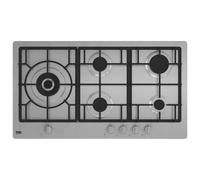 Plaque de cuisson à gaz - BEKO - HIML 95225 SXE - 5 feux - Acier inoxydable - 91 cm