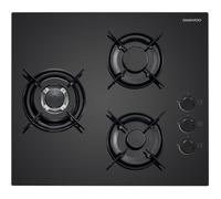 Plaque de cuisson a gaz - DAEWOO - 3 foyers - 60 cm - BH6GKR21BNL - Noir