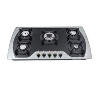 Plaque de cuisson à gaz encastrable 5 brûleurs en acier inoxydable 35,4 x 20 ″, cuisinière à gaz facile à nettoyer, convient pour camping-car, appartement, cuisine extérieure