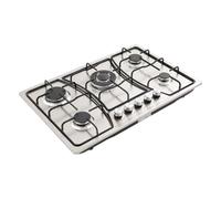Plaque de cuisson à gaz encastrable en acier inoxydable 2 flammes | Deux brûleurs puissants : format encastré compact en acier inoxydable élégant pour les petites cuisines et l'extérieur