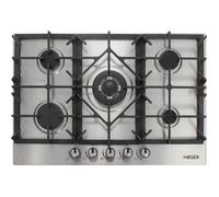 Plaque de cuisson à gaz - HAEGER - 70 cm - 4 feux - 1 wok - Acier inoxydable