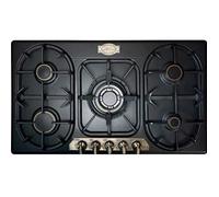 Plaque de cuisson à gaz - KAISER - 90 cm - 5 brûleurs - Noir - Haute qualité en fonte