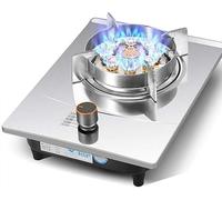 Plaque de cuisson à gaz Plaque de cuisson à gaz Brûleur à flamme à 9 chambres de 7,0 kW, Table de cuisson à gaz à brûleur unique intégré avec protection automatique contre la défaillance de la flamme