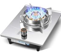 Plaque de cuisson à gaz Plaque de cuisson à gaz Brûleur à flamme à 9 chambres de 7,0 kW, Table de cuisson à gaz à brûleur unique intégré avec protection automatique contre la défaillance de la flamme
