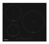 Daewoo-Electronics Plaque de cuisson à induction 3 foyers 60 cm Noir