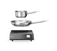 Plaque de Cuisson à Induction 3500W + Casserole + Poêle