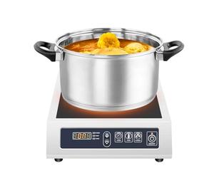 Plaque de cuisson à induction électrique 3500 W 35 cm professionnelle 1 plaque Ø 12-30 cm magnétique acier inoxydable émail