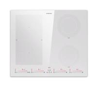 Plaque Induction 59 cm 7200W 4 Feux Electrique Blanc