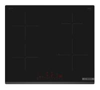 Plaque de cuisson à induction noire - Bosch - 4 zones à induction - Commande tactile - Vitrocéramique - Sans rebord