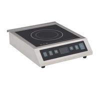 Plaque de cuisson à induction - Omabeta - Moderne - Acier inoxydable - 3500 W - Argenté et noir