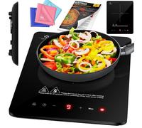 Plaque de cuisson à induction portable - KESSER - 2 feux - Puissance maximale 2100W - 9 niveaux de chaleur