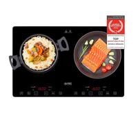 Plaque de cuisson à induction - TZS FIRST AUSTRIA - Double - 3400W - 10 niveaux - Sécurité enfants