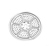 Plaque de cuisson à la vapeur en acier inoxydable adaptée aux grandes chaudières et autocuiseurs avec compartiment pour une cuisine organisée (32 cm)