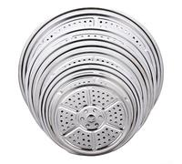 Plaque de cuisson à la vapeur en acier inoxydable adaptée aux grandes chaudières et autocuiseurs avec compartiment pour une cuisine organisée (30 cm)