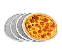 Plaque de cuisson à pizza en aluminium avec maille diamant pour un usage commercial offrant une excellente circulation de l'air et des pizzas croustillantes cuites uniformément à chaque fois (30,5 cm)