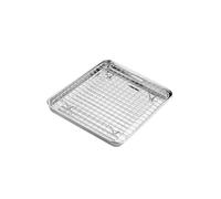 Plaque de cuisson avec grille à biscuits en acier inoxydable 304 avec grille de refroidissement, facile à nettoyer, passe au lave-vaisselle