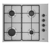 Plaque de cuisson - BEKO - HIBG64120SX - Gaz 4 zones - Inox 60 cm - Commandes rotatives droite