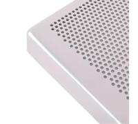 Plaque de cuisson carrée en aluminium 28 x 28 cm avec perforation et renforcement de 1,5 mm d'épaisseur pour four