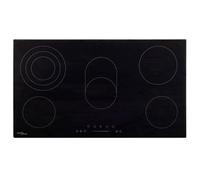 Plaque de cuisson céramique - vidaXL - 5 brûleurs - Contrôle tactile - 8500 W - Noir - 77x52 cm