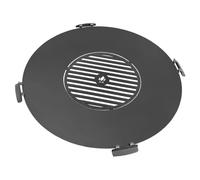 Plaque de cuisson CooKing avec grille en acier - Diamètre : 78 cm - Épaisseur : 3 mm - La grille ronde a quatre poignées assorties