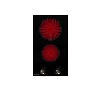 Plaque de Cuisson Domino 2 Feux - Commandes Boutons & Manettes - Grand Foyer 18 cm - 3000W