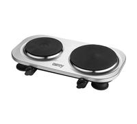 Plaque de cuisson électrique CR6511 - 2 feuX noir - 2500W - 185 mm - 155mm -Pieds antidérapants CR6511