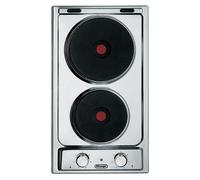 Plaque de cuisson électrique - DELONGHI - Série Domino - 2 feux - Inox - 2900 W - 30 cm