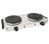 Plaque De Cuisson Électrique En Acier Inoxydable Double Argentée Pour Camping