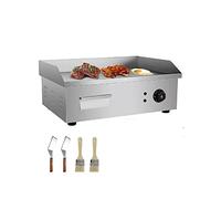 Plaque de cuisson électrique Flat Top Grill 3000W en acier inoxydable for la cuisson du poulet, steak, fromage grillé, crêpes, œufs brouillés