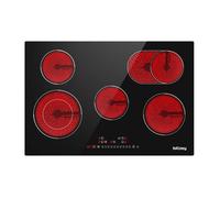 Plaque de Cuisson Électrique - ISEASY - LT5-04 - Vitrocéramique - 2 Zones - 2500 W