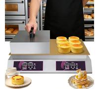 Plaque de cuisson électrique professionnelle pour dorayaki, crêpes, œufs et steaks, 70 x 44 cm, avec plaque en cuivre. Machine à soufflés et muffins à température(Double Board)