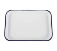 Plaque de Cuisson Émaillée Rectangulaire Blanche, Grosse, Résistante | Acier Émaillé, Surface Antiadhésive, pour Tartes et Aliments, Service Élégant, la Cuisine Pro