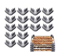 Plaque de cuisson empilable - 16 pièces - Support empilable polyvalent - Support empilable pour congélateur - Pour la cuisine, le réfrigérateur, l'armoire, le pique-nique et le barbecue
