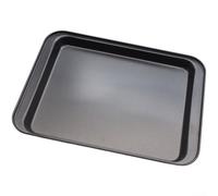 Plaque de cuisson en acier au carbone sans revêtement - Rectangulaire de 25,4 cm - Avec poignées pour une répartition uniforme de la chaleur - Accessoire de cuisson durable pour pain et biscuits dans