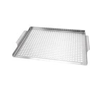 Plaque de cuisson en acier inoxydable pour barbecue | Avec drainage, accessoires de cuisson pour barbecue, dîners de famille, camping, terrasse, pique-nique, fête, jardin, plage