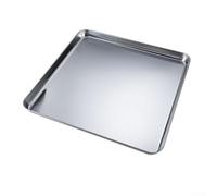 Plaque de cuisson en acier inoxydable pour charges lourdes - Ne rouille pas et ne se déforme pas pour des biscuits parfaits - Plaque de four résistante à la chaleur pour gâteaux en tôle (25 x 25 x 5