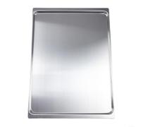 Plaque de cuisson en aluminium pour gâteaux, pains et biscuits avec surface lisse antiadhésive, bords renforcés pour une longue durée de vie, nettoyage facile, 37,5 x 27,5 x 1 cm, argenté, pour la