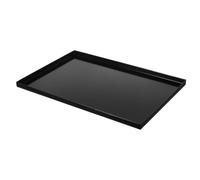 Plaque de Cuisson en Émail Rectangulaire pour Four Professionnel Noir | Surface Plate Antiadhésive, Bords Hauts et Poignées Robustes, pour Gâteaux, Légumes Rôtis, Pâtisserie et Service