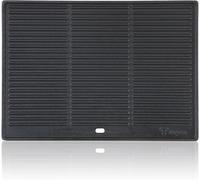 Plaque de cuisson en fonte 48 x 31,5 cm Plaque réversible, utilisation recto-verso rectangulaire, universelle et massive Tôle pour barbecue, pour grills à charbon de bois et gaz