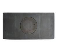 Plaque de cuisson en fonte, 60 x 30 cm, avec insert rond, plaque de rechange, pour poêle à bois, cuisinière à charbon et plaques de cuisson traditionnelles