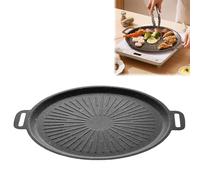 Plaque de Cuisson en Fonte, brasero plancha, Ø36cm BBQ Plancha avec Poignée, Ronds Plaque Barbecue pour Rocket Stove, Barbecue à Gaz, Four à Fusée, Plaque de Plancha